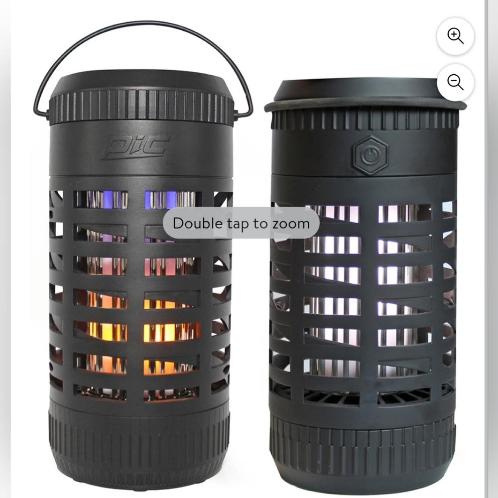 PIC Solar Portable Insect Killer 3 in 1 with Flickering Flame Bug Zapper and Lan